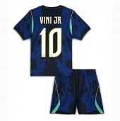 Brazilië Vinicius Junior #10 Uit tenue Kids WK 2026 Korte Mouwen (+ broek)