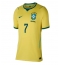 Brazilië Vinicius Junior #7 Thuis tenue Dames WK 2026 Korte Mouwen