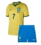 Brazilië Vinicius Junior #7 Thuis tenue Kids WK 2026 Korte Mouwen (+ broek)