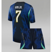 Brazilië Vinicius Junior #7 Uit tenue Kids WK 2026 Korte Mouwen (+ broek)