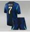 Brazilië Vinicius Junior #7 Uit tenue Kids WK 2026 Korte Mouwen (+ broek)