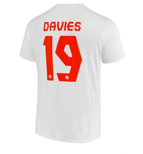 Canada Alphonso Davies #19 Uit tenue WK 2022 Korte Mouwen