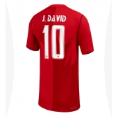 Canada Jonathan David #10 Thuis tenue Dames WK 2026 Korte Mouwen