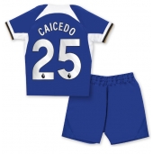 Chelsea Moises Caicedo #25 Thuis tenue Kids 2023-24 Korte Mouwen (+ broek)