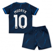 Chelsea Mykhailo Mudryk #10 Uit tenue Kids 2023-24 Korte Mouwen (+ broek)