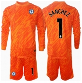 Chelsea Robert Sanchez #1 Keeper Thuis tenue Kids 2024-25 Lange Mouwen (+ broek)