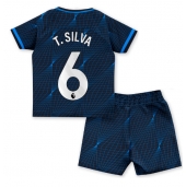 Chelsea Thiago Silva #6 Uit tenue Kids 2023-24 Korte Mouwen (+ broek)