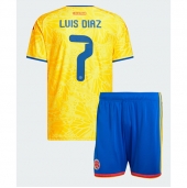 Colombia Luis Diaz #7 Thuis tenue Kids WK 2026 Korte Mouwen (+ broek)
