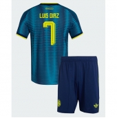 Colombia Luis Diaz #7 Uit tenue Kids WK 2026 Korte Mouwen (+ broek)