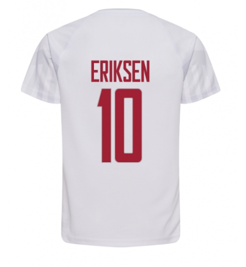 Denemarken Christian Eriksen #10 Uit tenue WK 2022 Korte Mouwen