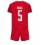 Denemarken Joakim Maehle #5 Thuis tenue Kids WK 2022 Korte Mouwen (+ broek)