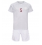Denemarken Joakim Maehle #5 Uit tenue Kids WK 2022 Korte Mouwen (+ broek)
