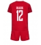 Denemarken Kasper Dolberg #12 Thuis tenue Kids WK 2022 Korte Mouwen (+ broek)