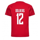 Denemarken Kasper Dolberg #12 Thuis tenue WK 2022 Korte Mouwen