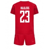 Denemarken Pierre-Emile Hojbjerg #23 Thuis tenue Kids WK 2022 Korte Mouwen (+ broek)