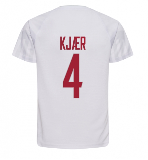 Denemarken Simon Kjaer #4 Uit tenue WK 2022 Korte Mouwen