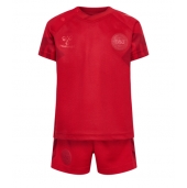 Denemarken Thuis tenue Kids WK 2022 Korte Mouwen (+ broek)