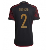 Duitsland Antonio Rudiger #2 Uit tenue WK 2022 Korte Mouwen