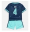 Duitsland Jonathan Tah #4 Uit tenue Kids WK 2026 Korte Mouwen (+ broek)