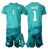 Duitsland Manuel Neuer #1 Keeper Thuis tenue Kids WK 2026 Korte Mouwen (+ broek)
