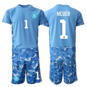 Duitsland Manuel Neuer #1 Keeper Uit tenue Kids WK 2026 Korte Mouwen (+ broek)