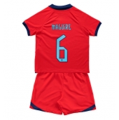 Engeland Harry Maguire #6 Uit tenue Kids WK 2022 Korte Mouwen (+ broek)