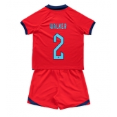 Engeland Kyle Walker #2 Uit tenue Kids WK 2022 Korte Mouwen (+ broek)