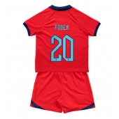 Engeland Phil Foden #20 Uit tenue Kids WK 2022 Korte Mouwen (+ broek)