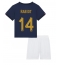 Frankrijk Adrien Rabiot #14 Thuis tenue Kids WK 2022 Korte Mouwen (+ broek)