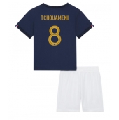 Frankrijk Aurelien Tchouameni #8 Thuis tenue Kids WK 2022 Korte Mouwen (+ broek)
