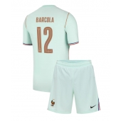 Frankrijk Bradley Barcola #12 Uit tenue Kids WK 2026 Korte Mouwen (+ broek)