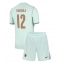 Frankrijk Bradley Barcola #12 Uit tenue Kids WK 2026 Korte Mouwen (+ broek)