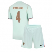 Frankrijk Dayot Upamecano #4 Uit tenue Kids WK 2026 Korte Mouwen (+ broek)