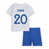 Frankrijk Kingsley Coman #20 Uit tenue Kids WK 2022 Korte Mouwen (+ broek)