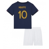 Frankrijk Kylian Mbappe #10 Thuis tenue Kids WK 2022 Korte Mouwen (+ broek)