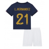Frankrijk Lucas Hernandez #21 Thuis tenue Kids WK 2022 Korte Mouwen (+ broek)