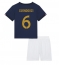 Frankrijk Matteo Guendouzi #6 Thuis tenue Kids WK 2022 Korte Mouwen (+ broek)