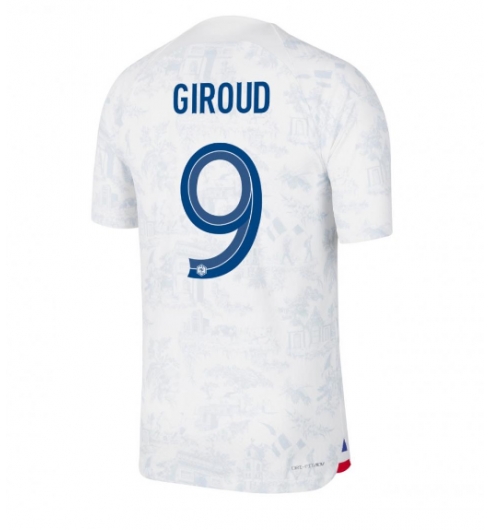 Frankrijk Olivier Giroud #9 Uit tenue WK 2022 Korte Mouwen