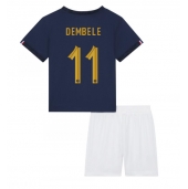 Frankrijk Ousmane Dembele #11 Thuis tenue Kids WK 2022 Korte Mouwen (+ broek)