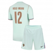 Frankrijk Randal Kolo Muani #12 Uit tenue Kids WK 2026 Korte Mouwen (+ broek)