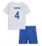 Frankrijk Raphael Varane #4 Uit tenue Kids WK 2022 Korte Mouwen (+ broek)