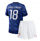 Frankrijk Warren Zaire-Emery #18 Thuis tenue Kids WK 2026 Korte Mouwen (+ broek)