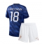 Frankrijk Warren Zaire-Emery #18 Thuis tenue Kids WK 2026 Korte Mouwen (+ broek)