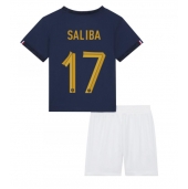 Frankrijk William Saliba #17 Thuis tenue Kids WK 2022 Korte Mouwen (+ broek)