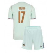 Frankrijk William Saliba #17 Uit tenue Kids WK 2026 Korte Mouwen (+ broek)