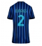 Inter Milan Denzel Dumfries #2 Thuis tenue Dames 2025-26 Korte Mouwen