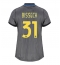 Inter Milan Yann Bisseck #31 Derde tenue Dames 2026-27 Korte Mouwen