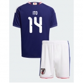 Japan Junya Ito #14 Thuis tenue Kids WK 2026 Korte Mouwen (+ broek)