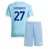 Juventus Andrea Cambiaso #27 Uit tenue Kids 2025-26 Korte Mouwen (+ broek)