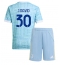Juventus Jonathan David #30 Uit tenue Kids 2025-26 Korte Mouwen (+ broek)